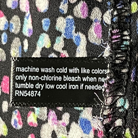 The Limited Tunic Blouse Women Size S Multicolor Print Roll-Tab Long Sleeve - Picture 4 of 16
